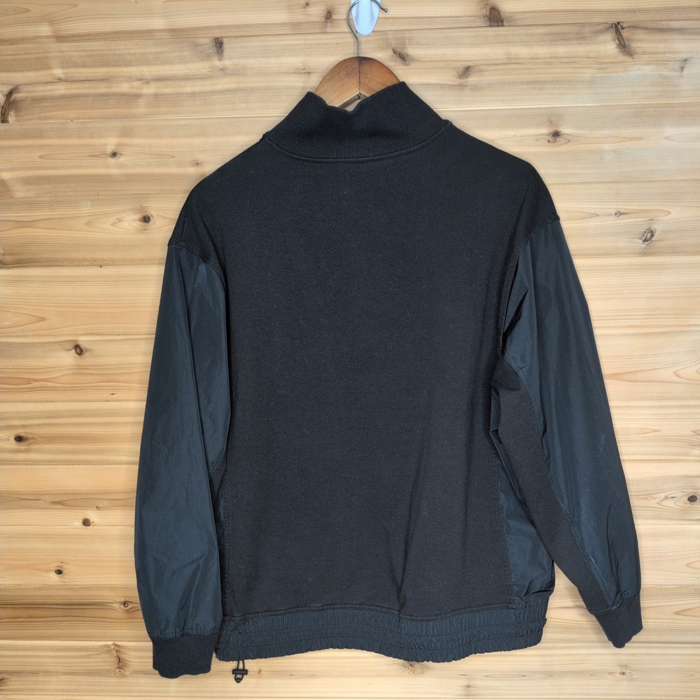 Athleta Triumph Hybrid Half Zip Sweatshirt Pullover Black Womens Large 532520 - Picture 5 of 11